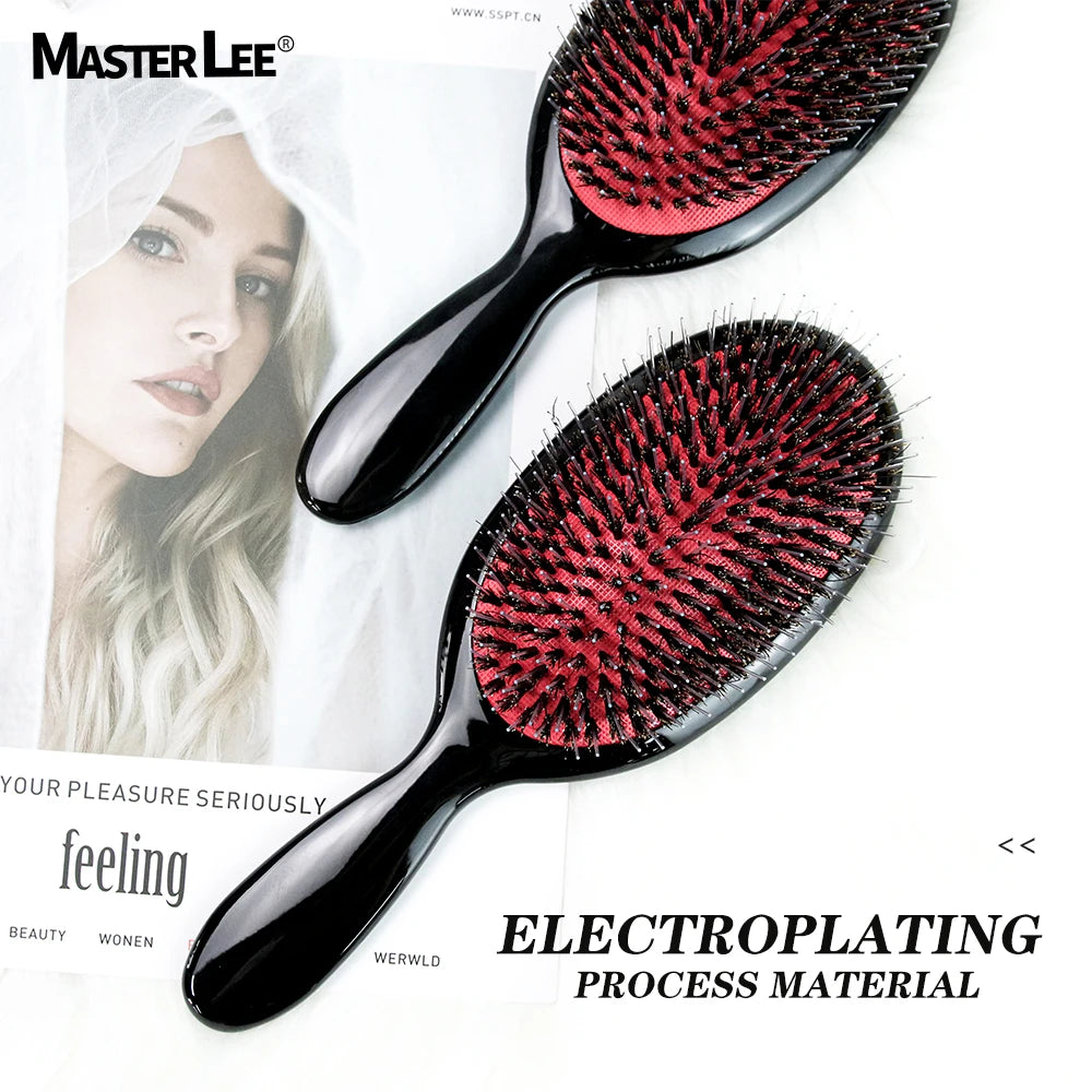 Brush Hair Detangler air CushionHair Brush Boar Bristle Paddle Brush Custom Logo Nylon Paper Box