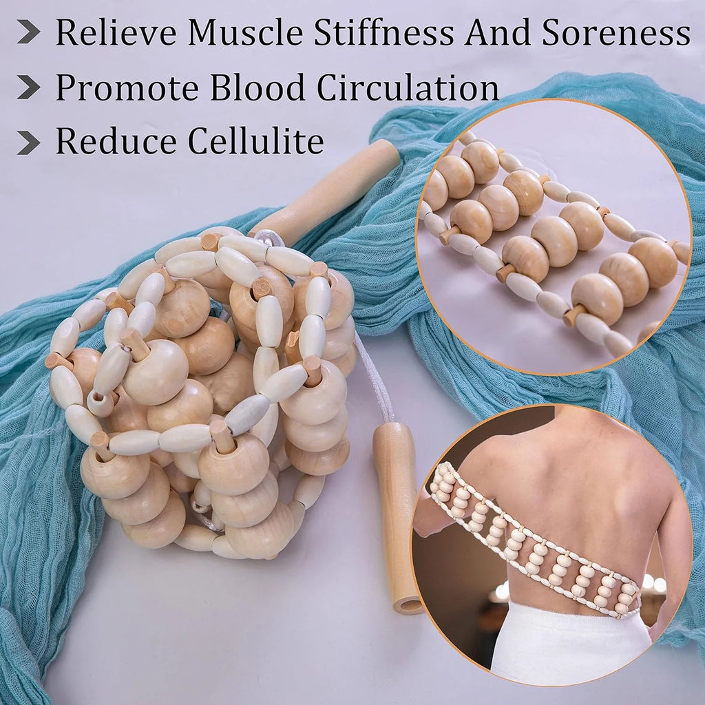 Soothing Anti Cellulite Massager Wooden 6pcs/set Wood Therapy Tools Massage Set Gua Sha Kit Wood Therapy Massage Tools