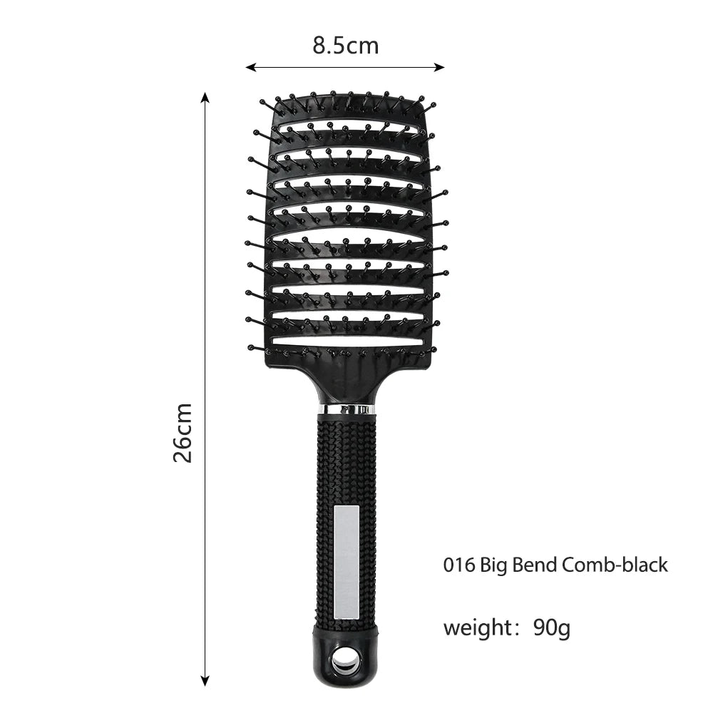 Factory Masterlee Brand Waterproof Vented Hair Curved Comb Hair Brush Nylon Teeth Massage the Scalp Detangling Hair Brush