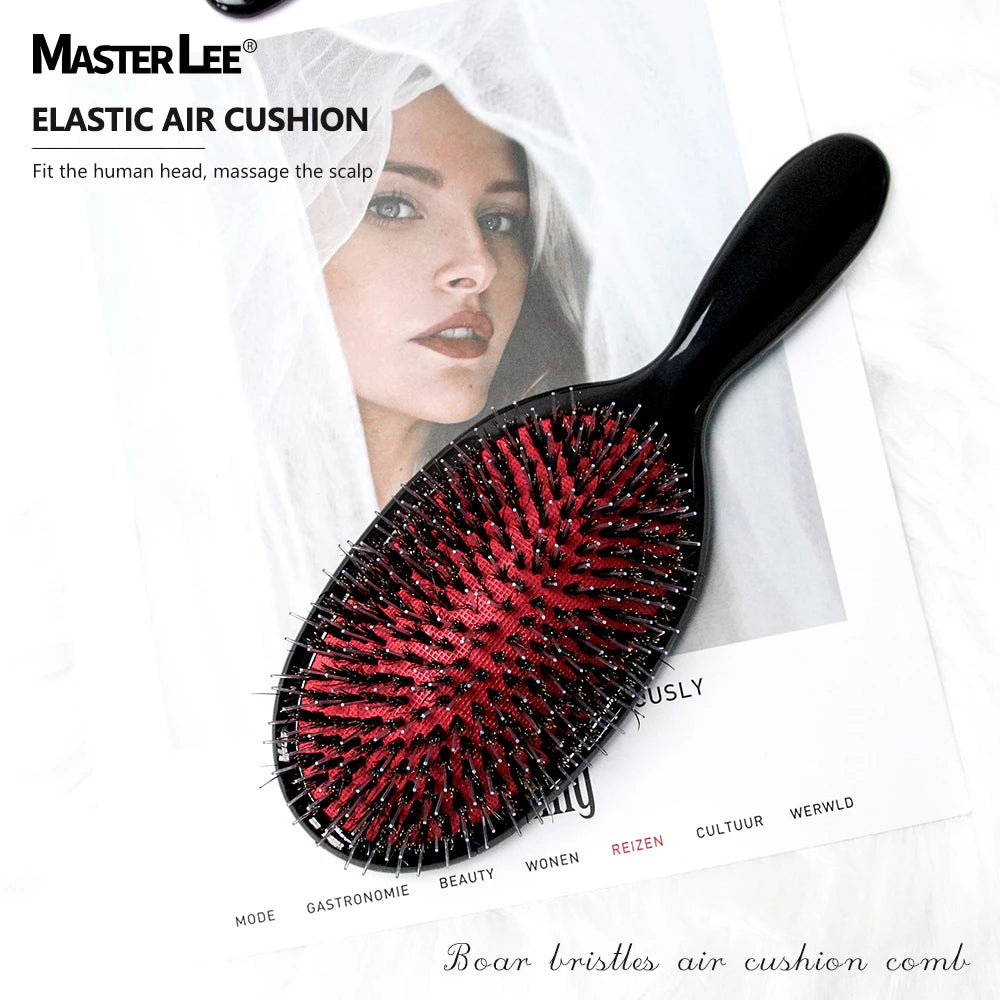 Brush Hair Detangler air CushionHair Brush Boar Bristle Paddle Brush Custom Logo Nylon Paper Box