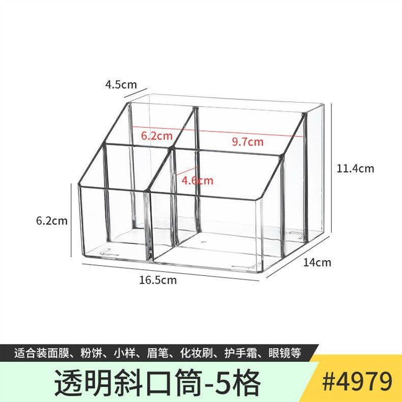 Desktop Cosmetics Storage Box, Dressing Table, Skin Care Product Storage Shelf, Acrylic Dormitory Transparent Compartment Lipstick Box