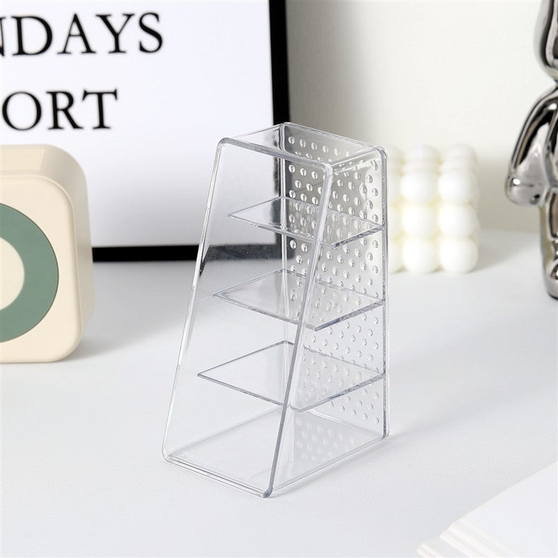 Desktop Cosmetics Storage Box, Dressing Table, Skin Care Product Storage Shelf, Acrylic Dormitory Transparent Compartment Lipstick Box