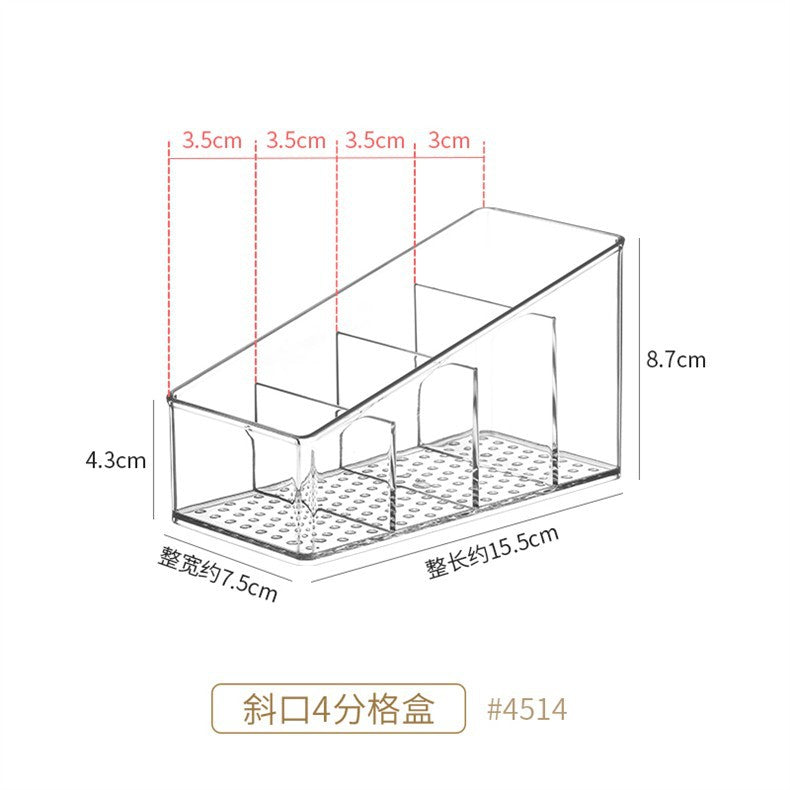 Desktop Cosmetics Storage Box, Dressing Table, Skin Care Product Storage Shelf, Acrylic Dormitory Transparent Compartment Lipstick Box