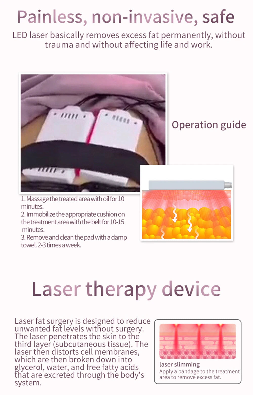 Máquina láser Profesional Para reducción De Grasa, Equipo De Belleza Anticelulitis, Adelgazante, pérdida De Peso Corporal, 14 Al
